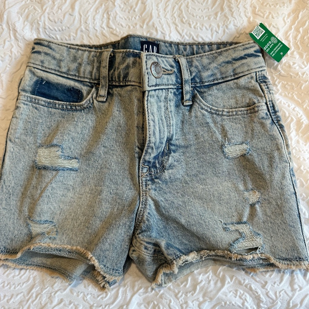 GAP girls cut off denim shorts NWT size 7